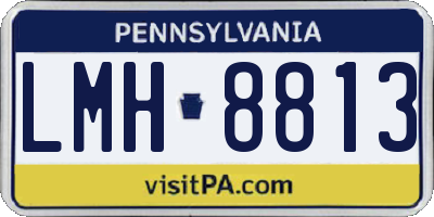 PA license plate LMH8813