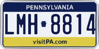 PA license plate LMH8814