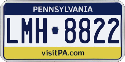 PA license plate LMH8822