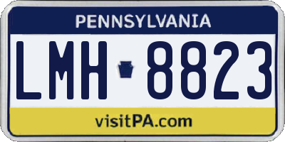PA license plate LMH8823