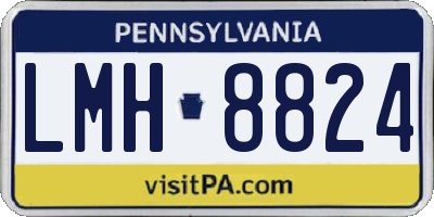 PA license plate LMH8824