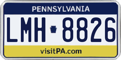 PA license plate LMH8826