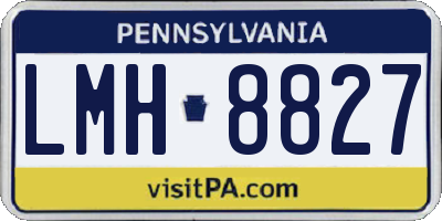 PA license plate LMH8827
