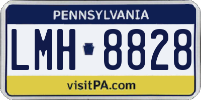 PA license plate LMH8828