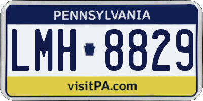 PA license plate LMH8829