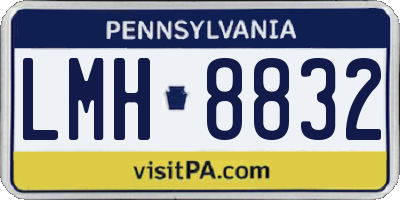 PA license plate LMH8832