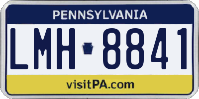 PA license plate LMH8841