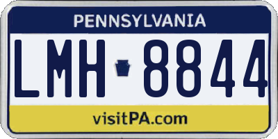 PA license plate LMH8844