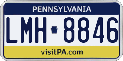 PA license plate LMH8846