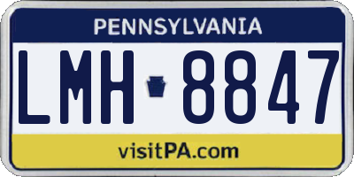 PA license plate LMH8847