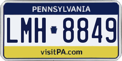 PA license plate LMH8849