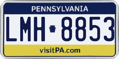 PA license plate LMH8853