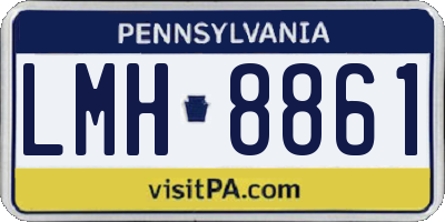 PA license plate LMH8861
