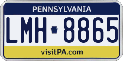 PA license plate LMH8865