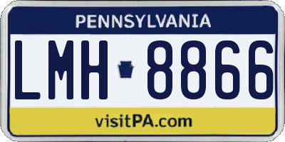 PA license plate LMH8866