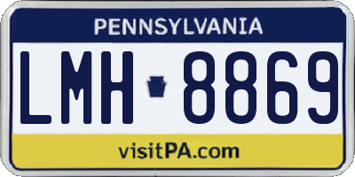 PA license plate LMH8869