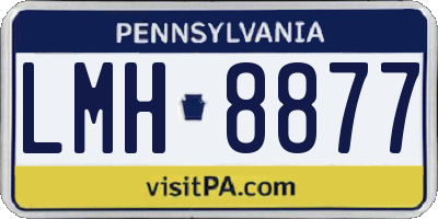 PA license plate LMH8877