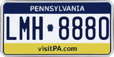 PA license plate LMH8880