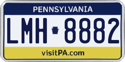PA license plate LMH8882
