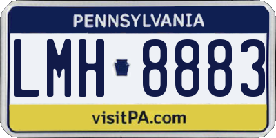 PA license plate LMH8883