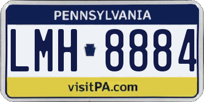 PA license plate LMH8884