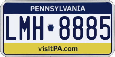 PA license plate LMH8885