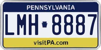 PA license plate LMH8887