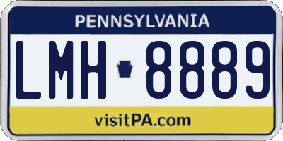 PA license plate LMH8889