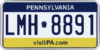 PA license plate LMH8891