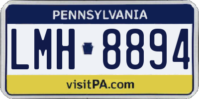 PA license plate LMH8894