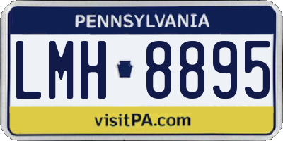 PA license plate LMH8895