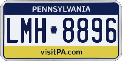 PA license plate LMH8896