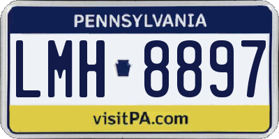 PA license plate LMH8897