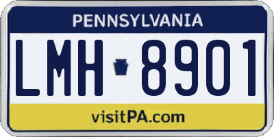 PA license plate LMH8901