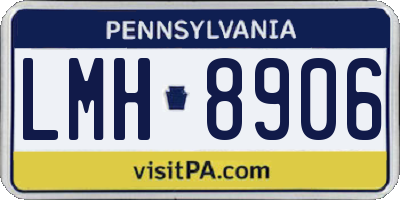 PA license plate LMH8906