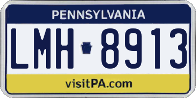 PA license plate LMH8913