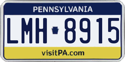 PA license plate LMH8915