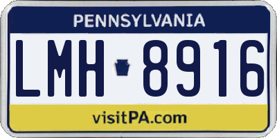 PA license plate LMH8916