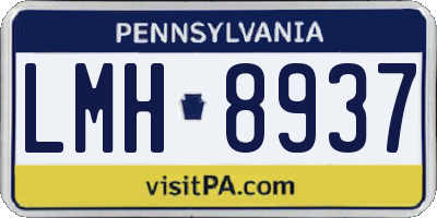 PA license plate LMH8937