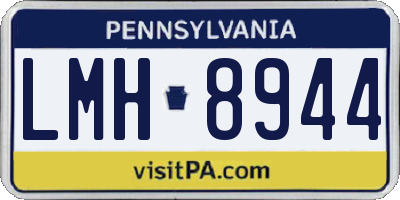 PA license plate LMH8944