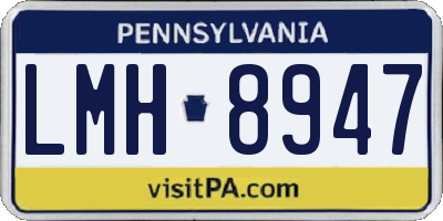 PA license plate LMH8947