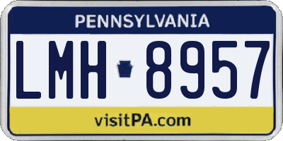 PA license plate LMH8957