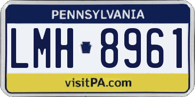 PA license plate LMH8961
