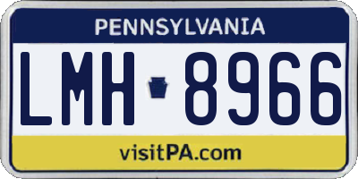 PA license plate LMH8966