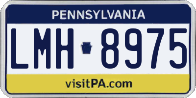 PA license plate LMH8975
