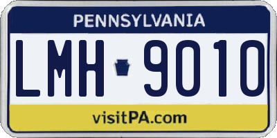 PA license plate LMH9010