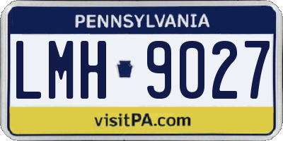 PA license plate LMH9027