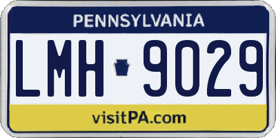 PA license plate LMH9029