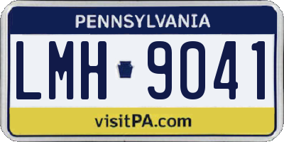 PA license plate LMH9041