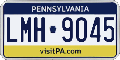PA license plate LMH9045